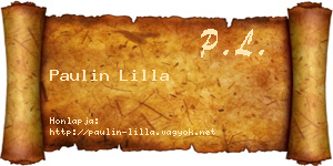 Paulin Lilla névjegykártya