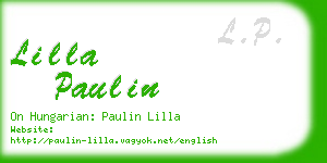 lilla paulin business card